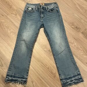 Driftwood Collette Embroidered Crop Straight Jean